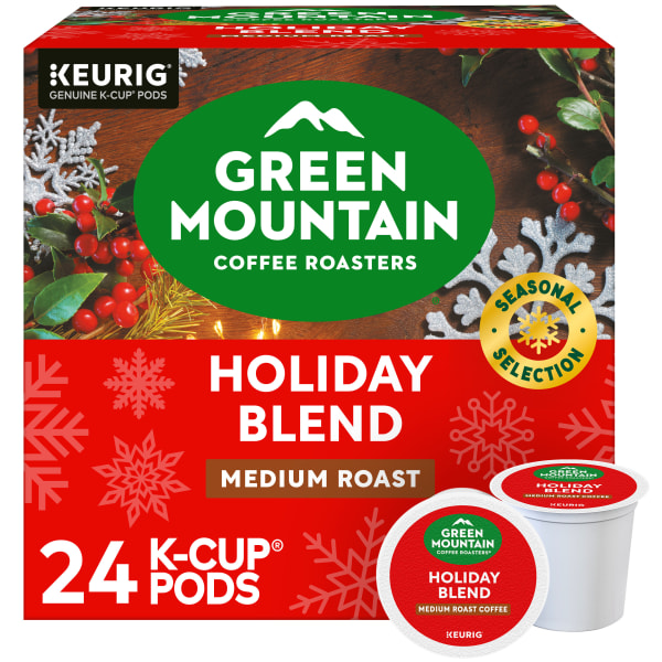 Green Mountain Coffee Single-Serve Coffee K-Cup Pods, Holiday Blend, Carton Of 24
