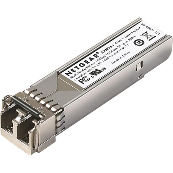 Netgear ProSafe AXM761 SFP+ Module - For Data Networking, Optical Network - 1x LC Duplex 10GBase-SR Network - AXM761P1010000S
