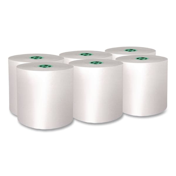 Scott Pro Hard Roll Paper Towels with Absorbency Pockets, for Scott Pro Dispenser, Green Core Only, 1-Ply, 7.5in x 900 ft,6 Rolls/CT