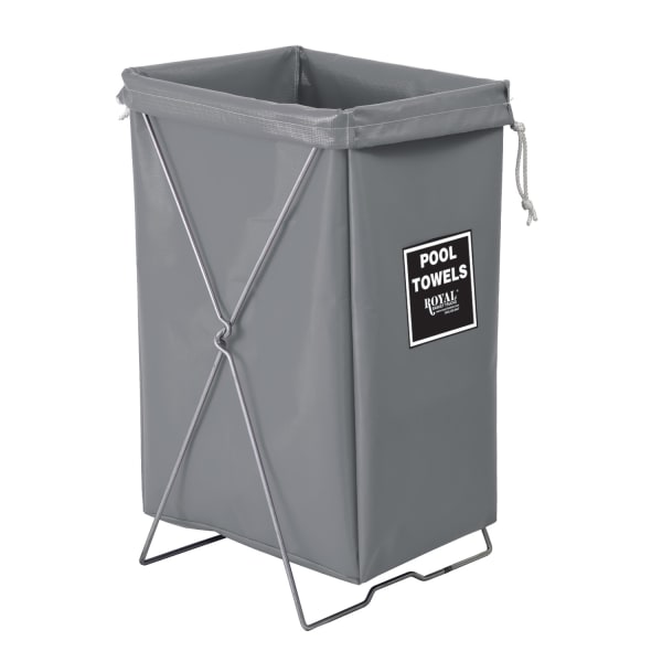 Royal Basket Trucks Hamper, Pool Towels Hamper Kit, 17inL x 15inW x 30inH, Gray