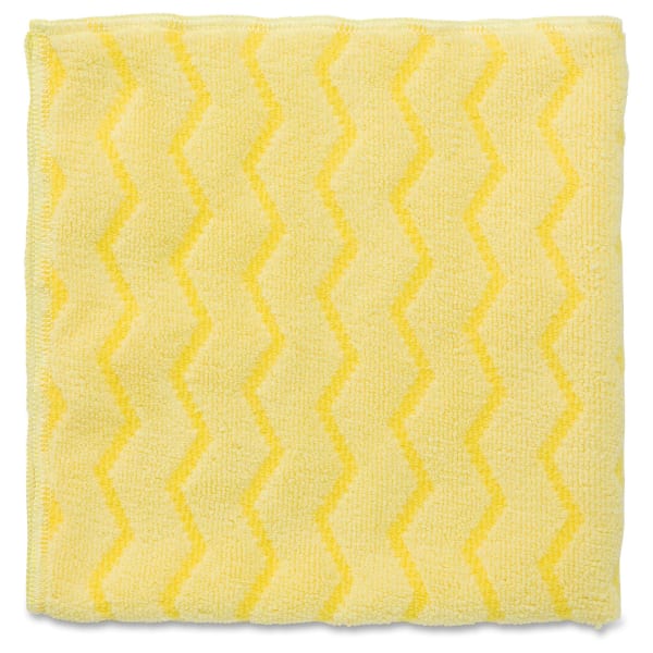Rubbermaid HYGEN Microfiber Bathroom Cloth, 16in x 16in, Yellow