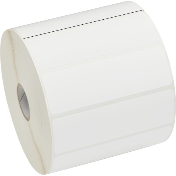 Zebra Z-Select 4000D Thermal Label - 4in Width x 1 1/4in Length - Permanent Adhesive - Direct Thermal - White - Paper, Acrylic - 2100 / Roll - Perforated - 12 / Roll