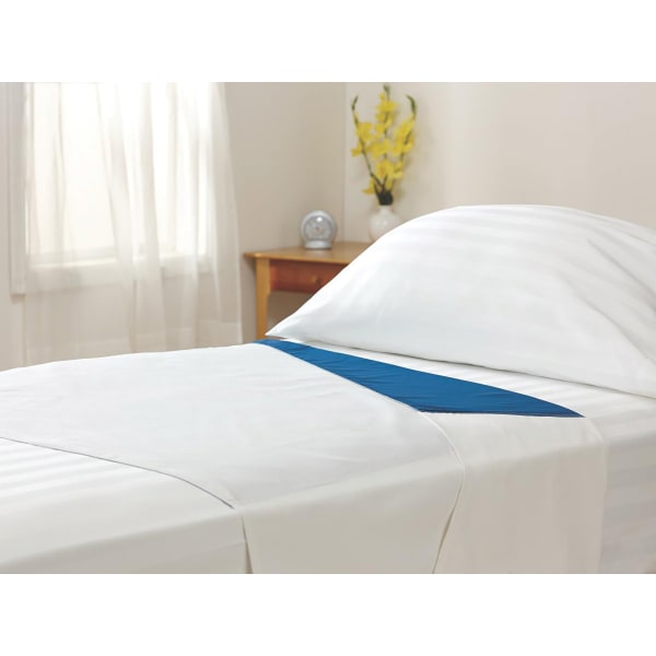 Med-Glide Patient Positioning Sheets, 71in x 38in, Blue/White, Case Of 12