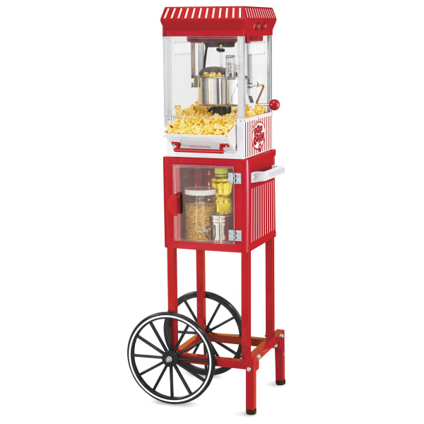 Nostalgia Electrics KPM200CART Vintage Popcorn Cart, Red