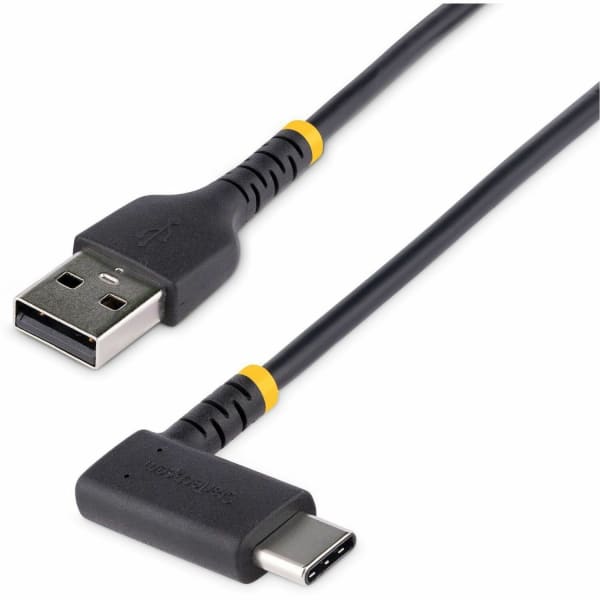 StarTech.com USB-A to C Right-Angle Charging Cable, 3ft