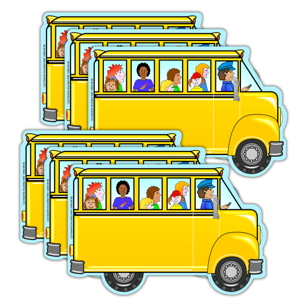 Creative Shapes Etc. Notepads, 5in x 7in, Bus With Kids, Pack Of 6 Notepads