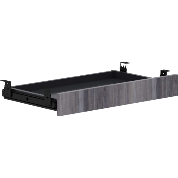 Lorell Replacement Center Drawer, 5-1/8inH x 28-7/16inW x 16-3/4inD, Weathered Charcoal