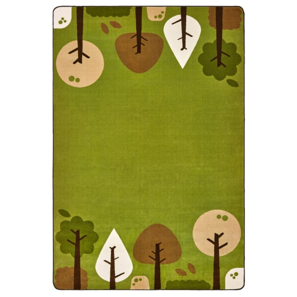 Carpets For Kids KIDSoft Tranquil Trees Decorative Rug, 4ft x 6ft, Green