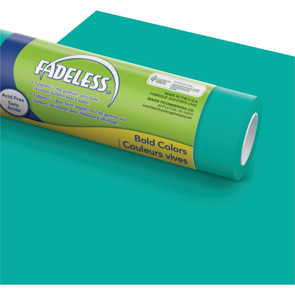 Pacon Fadeless Construction Paper - Bulletin Board - 48in x 50 ft1.50in - 1 Roll - Teal