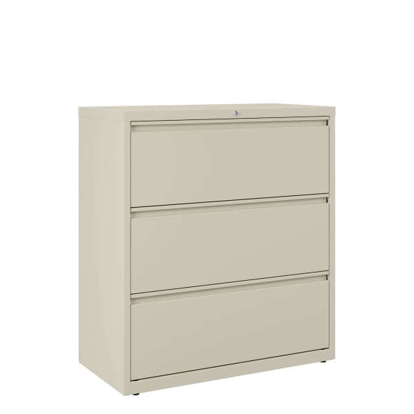 WorkPro 36inW x 18-5/8inD Lateral 3-Drawer File Cabinet, Putty