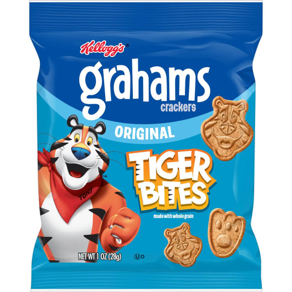 Kelloggs Grahams Tiger Bites, 1 Oz, Box Of 150 Pouches