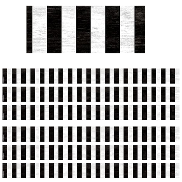 Teacher Created Resources Border Trim, Modern Farmhouse Black Stripes, 35', Set Of 6 Packs