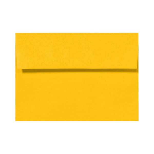 LUX Invitation Envelopes, A6, Peel & Press Closure, Sunflower Yellow, Pack Of 50