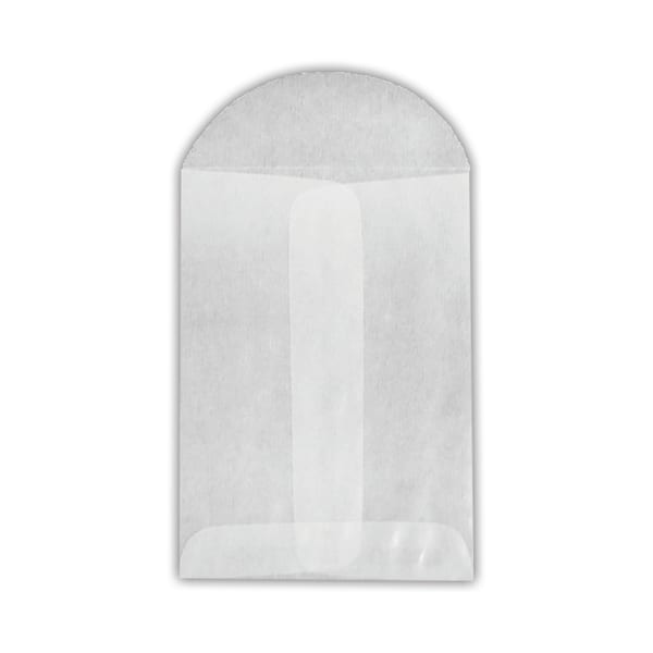 LUX Open-End Envelopes, 3in x 4 1/2in, Flap Closure, Glassine, Pack Of 1,000