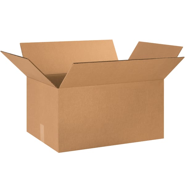 Partners Brand Double-Wall Heavy-Duty Corrugated Cartons, 24in x 16in x 12in, Kraft, Box Of 10