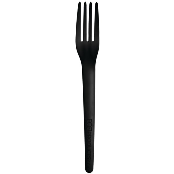 Eco-Products Plantware Dinner Forks, 7in, Black, Pack Of 1,000 Forks
