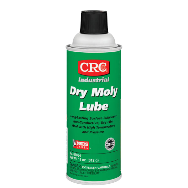 CRC Dry Moly Lubricant Aerosol Spray, 16 Oz, Pack Of 12 Cans