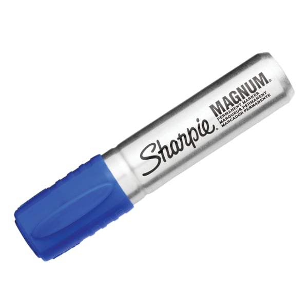 Sharpie Magnum Permanent Marker, Chisel Tip, Blue Ink