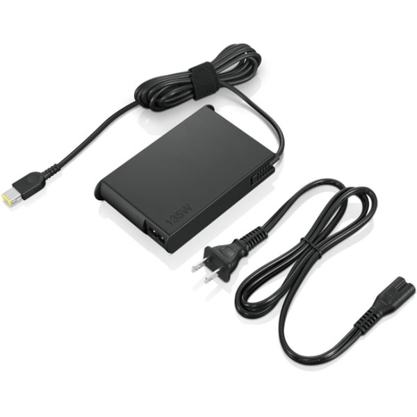 Lenovo 135W AC Adapter (Slim Tip) - Power adapter - AC - 135 Watt - for ThinkBook 15p G2 ITH; ThinkPad P1 Gen 5; P15v Gen 3; T15p Gen 3; X1 Extreme Gen 5