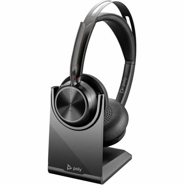 Poly Voyager Focus 2 - Headset - on-ear - Bluetooth - wireless - active noise canceling - USB-C via Bluetooth adapter - black - Zoom Certified