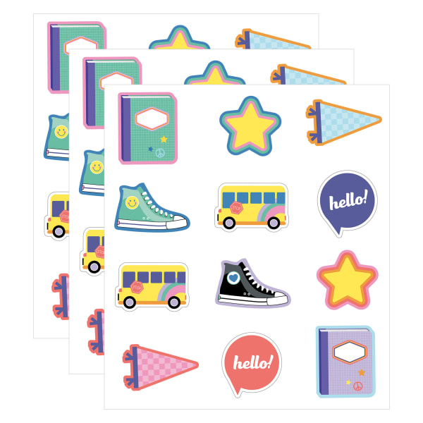 Carson Dellosa Education Cut-Outs, We Stick Together Hello School, 36 Cut-Outs Per Pack, Bundle Of 3 Packs