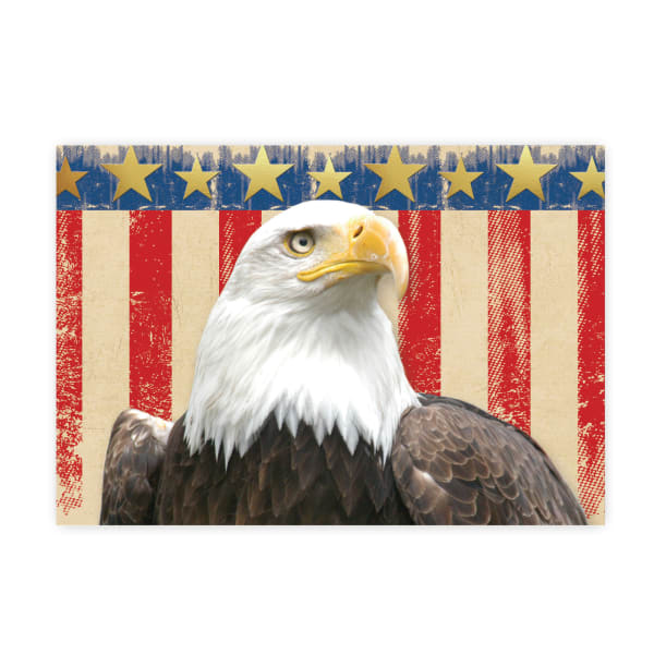Great Papers! Thank You Note Cards, 4-7/8in x 3-3/8in, Patriotic/Gold Foil, Pack Of 20 Note Cards
