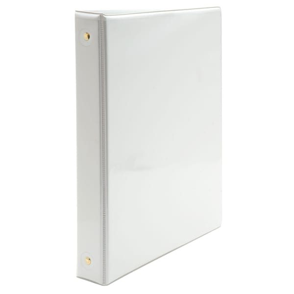SKILCRAFT Loose-Leaf 3-Ring Binder, 2in Round Rings, 66% Recycled, White (AbilityOne 7510-01-203-8814)