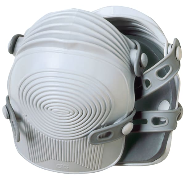 Ultra-Flex Non-Skid Professional Kneepad, Synthetic Rubber Straps, Light Gray