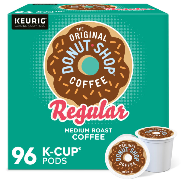 The Original Donut Shop Single-Serve Coffee K-Cup, Classic, Carton Of 96, 4 x 24 Per Box