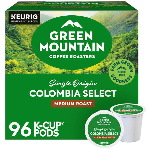 Green Mountain Coffee Single-Serve Coffee K-Cup, Colombian, Carton Of 96, 4 x 24 Per Box