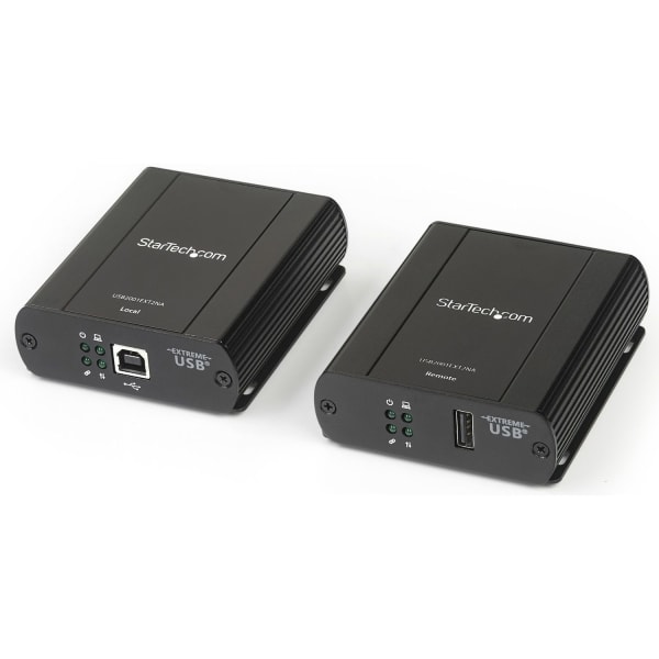 StarTech.com USB 2.0 Extender over Cat5e or Cat6 Ethernet Cable - 330ft/100m USB 2.0 Extender Adapter Kit w/ ESD & Metal Case - Powered - USB 2.0 extender extends 1 USB device 330ft over CAT5e/CAT6 ethernet cable 480Mbps