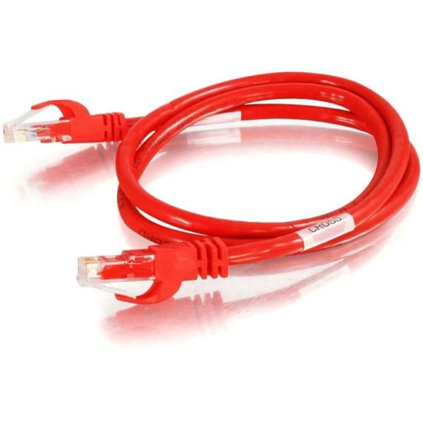 C2G-3ft Cat6 Snagless Crossover Unshielded (UTP) Network Patch Cable - Red - Category 6  - 27861