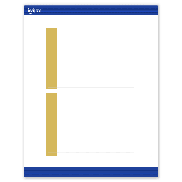 Avery Printable Postcards With Sure Feed Technology, 4in x 6in, Matte White With Preprinted Gold-Dipped Edge, Pack Of 20