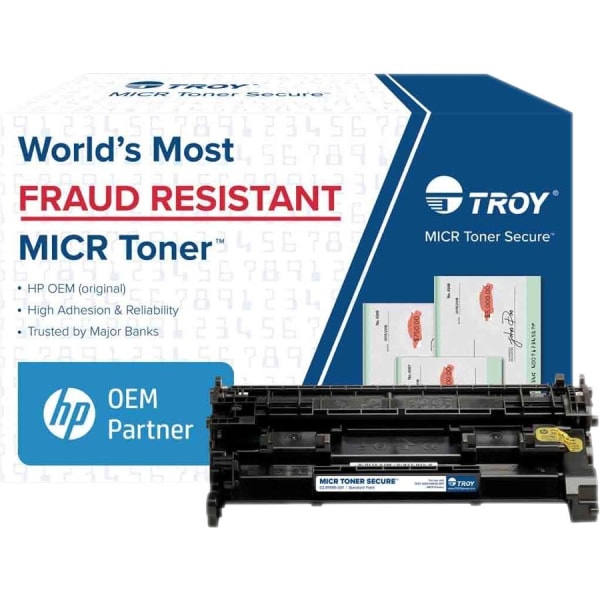 Troy Toner Secure Original MICR Standard Yield Laser Toner Cartridge CF258A - Black - 1 Pack - 3000 Pages