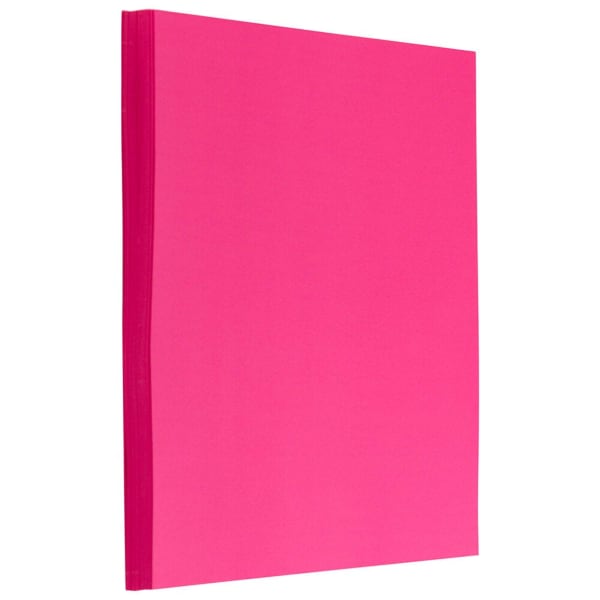 JAM Paper Color Paper, Ultra Fuchsia Pink, Letter (8.5in x 11in), 50 Sheets Per Pack, 24 Lb