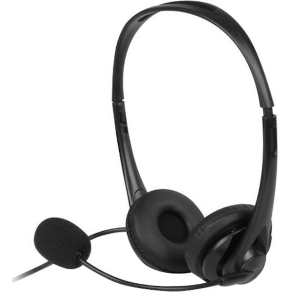 Aluratek Wired USB Stereo Headset with Noise Reducing Boom Mic and In-Line Controls - Stereo - USB Type A - AWHU01FJ