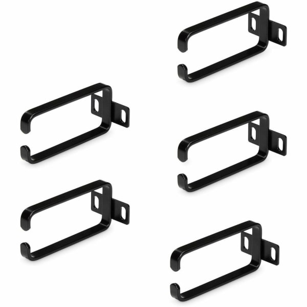 StarTech.com 5-Pack 1U Vertical Cable Management D-Ring Hooks, Server Rack Cable Management, Cable Manager, Network Rack Wire Organizers - 5-pack 1U vertical cable management hooks for 19in server rack; Organize cables/reduce strain/improve airflow
