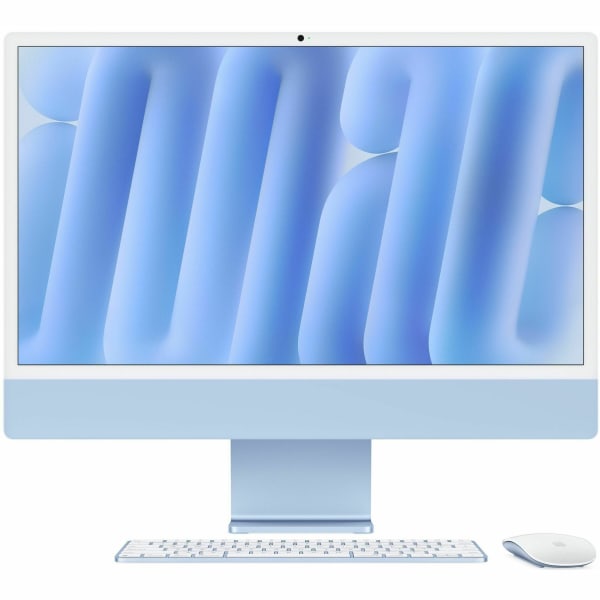 Apple iMac MWV13LL/A All-in-One Computer - Apple M4 - 16 GB - 256 GB SSD - 24in 4.5K - Desktop - Blue - MWV13LLA