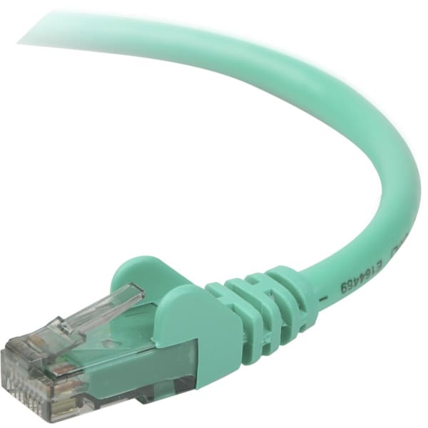 Belkin CAT6 Ethernet Patch Cable, RJ45, M/M - 14 ft Category 6 Network Cable for Network Device - First End: 1 x RJ-45 Network - Male - Second End: 1 x RJ-45 Network - Male - Patch Cable - Gold Plated Connector - Green - 1 Each