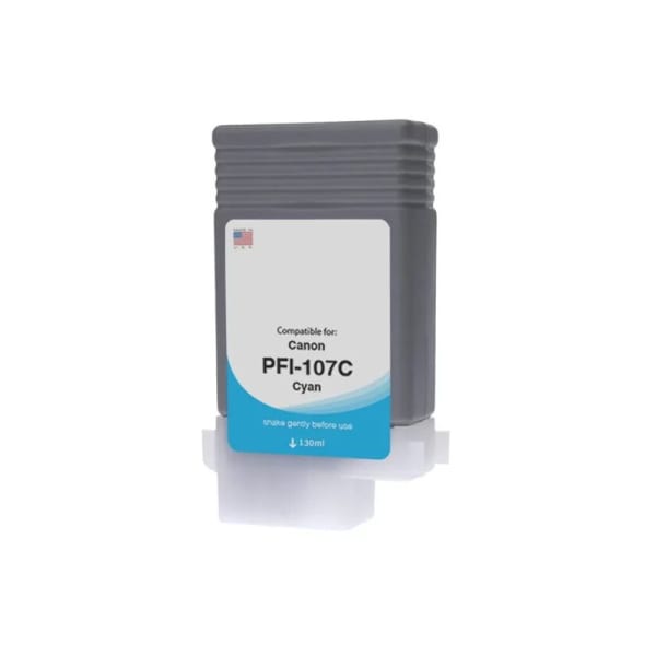 Clover Imaging Group Wide Format - 130 ml - cyan - compatible - ink cartridge (alternative for: Canon 6706B001AA, Canon PFI-107C) - for Canon imagePROGRAF iPF670, iPF680, iPF685, iPF770, iPF780, iPF785