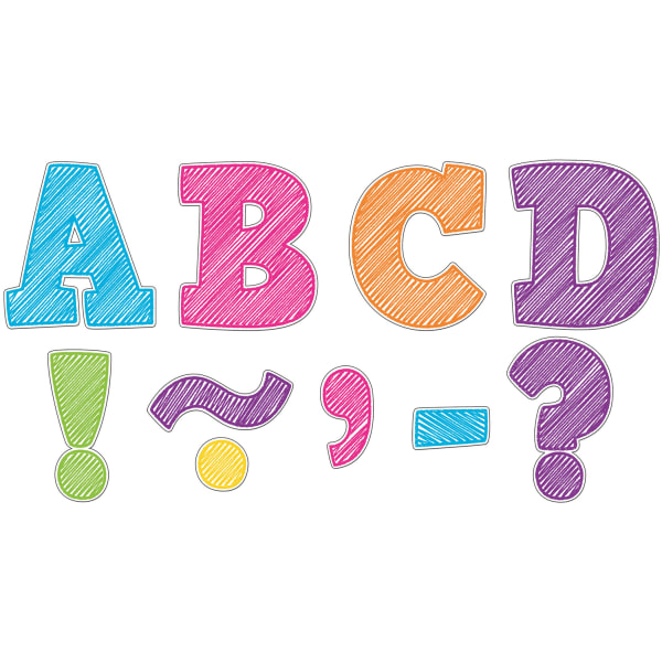 Teacher Created Resources Magnetic Letters, 3in, Scribble Bold Block