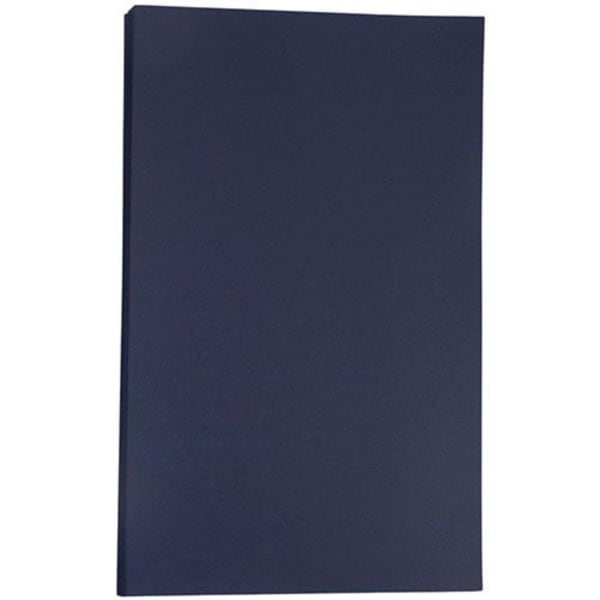 JAM Paper Legal Matte Paper, Navy Blue, Legal (8.5in x 14in), 50 Sheets Per Pack, 28 Lb