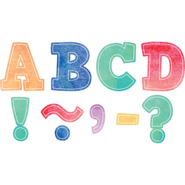 Teacher Created Resources Magnetic Letters, 3in, Watercolor Bold Block