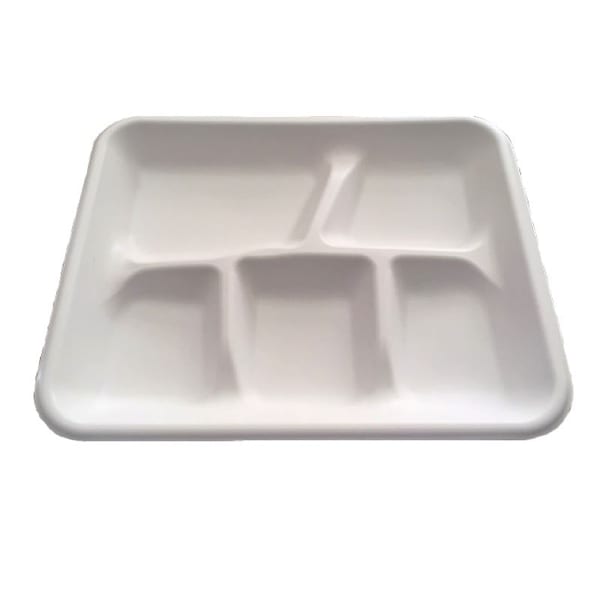 Empress Earth Mineral Filled Polypropylene School Trays, 10-7/8inH x 17-9/16inW x 9-1/2inD, White, 125 Trays Per Pack, Case Of 4 Packs