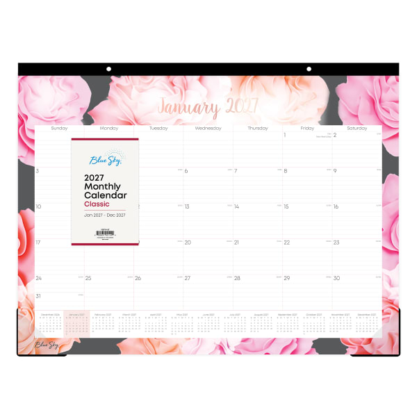 2027 Blue Sky Joselyn Monthly Desk Pad Planning Calendar, 22x17, 0%, Joselyn Theme, Jan-Dec, RY27
