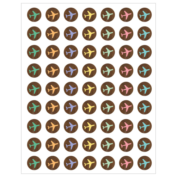 Teacher Created Resources Mini Stickers, Travel the Map Airplanes, 378 Stickers Per Pack, Set Of 12 Packs