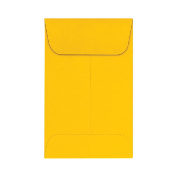 LUX Coin Envelopes, #1, Gummed Seal, Sunflower, Pack Of 1,000