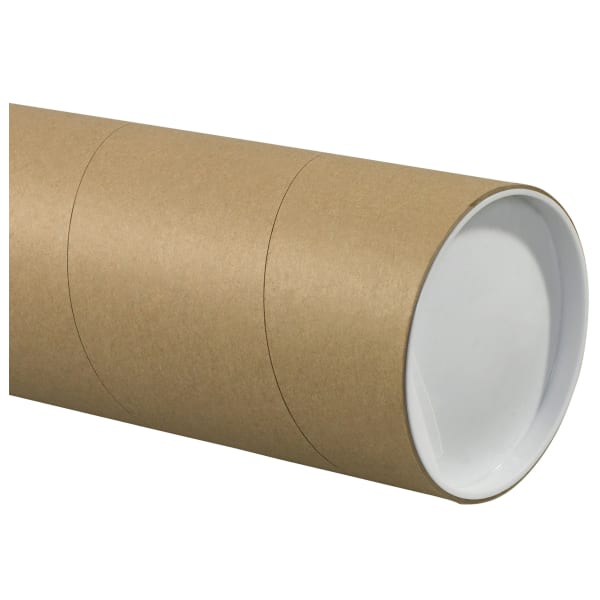 Partners Brand Jumbo Mailing Tubes, 5in x 26in, 80% Recycled, Kraft, Case Of 15