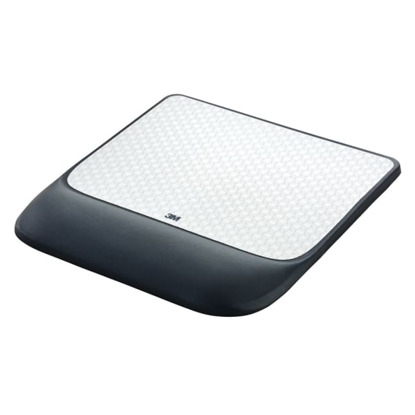 3M Precise Mouse Pad With Gel Wrist Rest, Gray/Black
