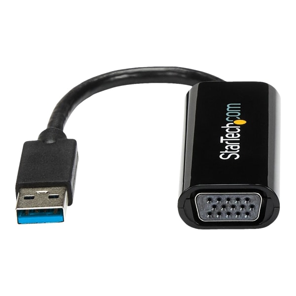 StarTech.com USB 3.0 to VGA Adapter - Slim Design - 1920x1200 - Adapter - TAA Compliant - USB Type A male to HD-15 (VGA) female - 7.5 in - black - for P/N: MXT101MM